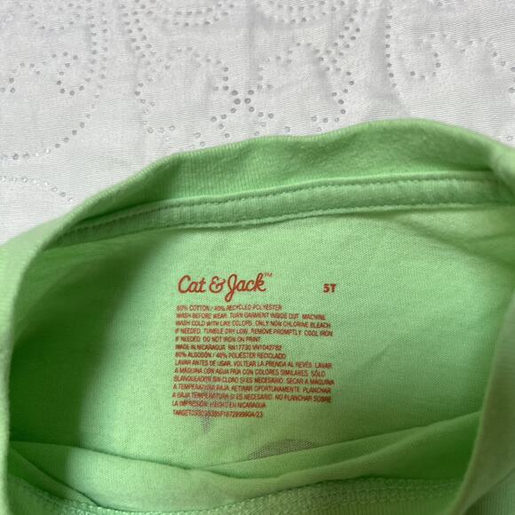 Cat & Jack Basketball Shamrock Graphic Tee Size 5 - Picture 6 of 6